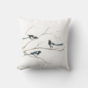 Vogelfamilie Magpie Kissen