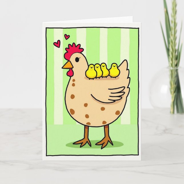 Vogelfamilie Muttertagskarte Karte (Vorderseite)