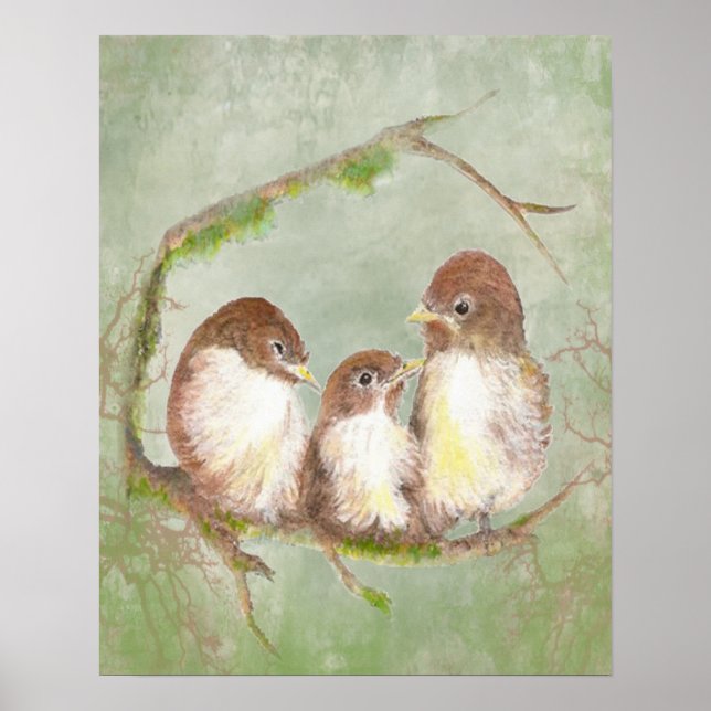Vogelfamilie Poster (Vorne)