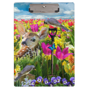 Vogelfeld von Blume Klemmbrett