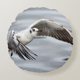 Vogelflug der Seagull Rundes Kissen