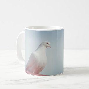 Vogelfotografie von Tauben und Tauben Kaffeetasse
