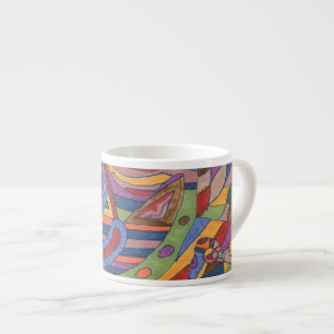 Vogelgeflecht, originalgetreu abstrakt espressotasse
