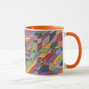 Vogelgeflecht, originalgetreu abstrakt tasse