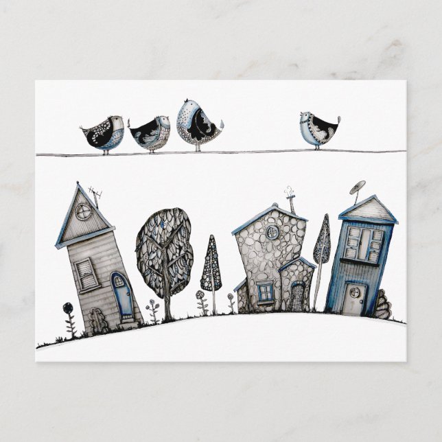 Vogelgesang Postkarte (Vorderseite)