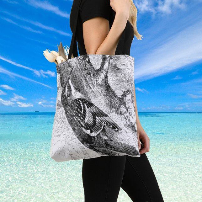 Vogelgravings - ein Treecreeper. Birdwatcher Tasche (Treecreeper design shoulder bag)