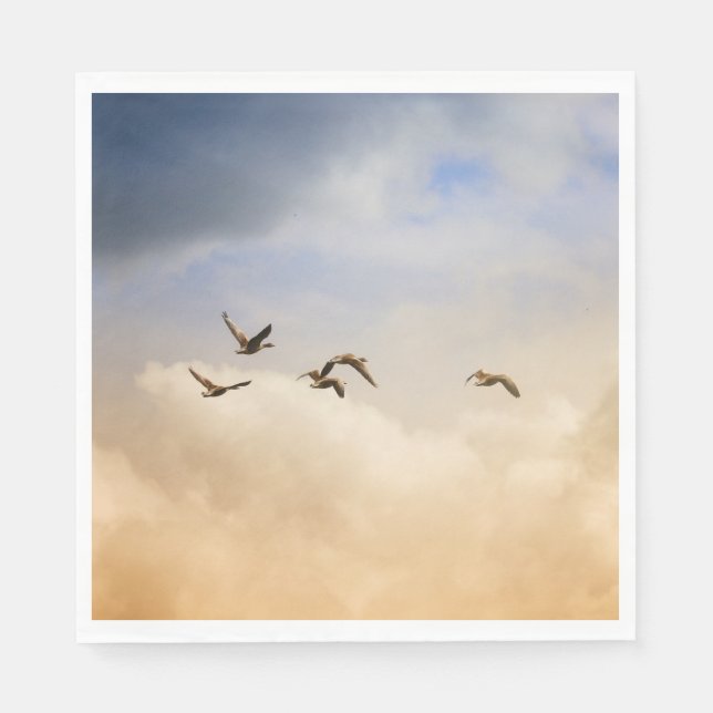 Vogelgrippe im Flug Serviette (Vorderseite)