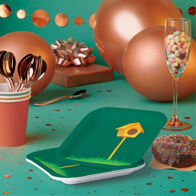 Vogelhaus Pappteller (Von Creator hochgeladen)