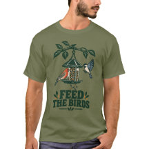 Vogelhäuschen-T-Shirt für den Garten