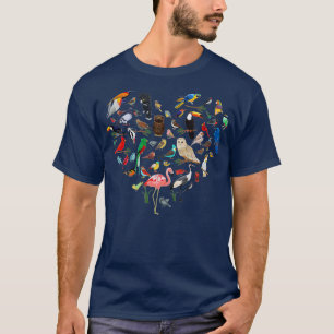 Vogelherz - Vogelbeobachtung Bird Watching Vogelbe T-Shirt