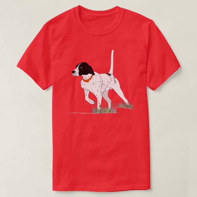 Vogeljagd auf Jäger Männer Englischer Pointer Dog T-Shirt (Design vorne)
