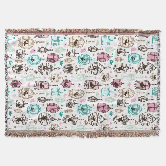 Vogelkäfig-Liebe scherzt Hintergrundmuster Decke (Vorderseite)