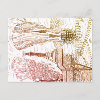 Vogelkäfig-Rosen-Postkarte Postkarte