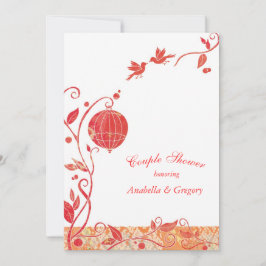 Vogelkäfigvögel Hochzeitsdusche Einladung