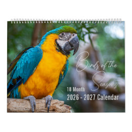 Vogelkalender 18 Monate. Wählen Sie Ihren Startmon Kalender
