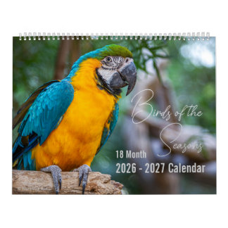 Vogelkalender 18 Monate. Wählen Sie Ihren Startmon Kalender