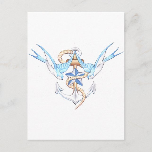 Vogelkarte Postkarte (Vorderseite)