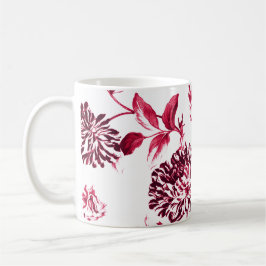Vogelkirsche rotes Vintages BlumenToile No.2 Kaffeetasse