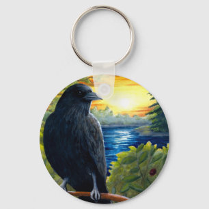 Vogelkrähe Schlüsselanhänger