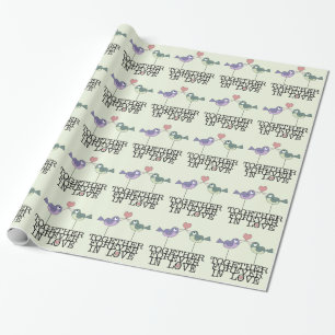 Vogelliebe für immer geschenkpapier