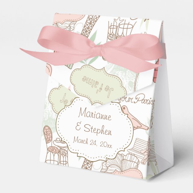 Vogelliebhaber im Pariser Eiffelturm Geschenkschachtel (Vorderseite)