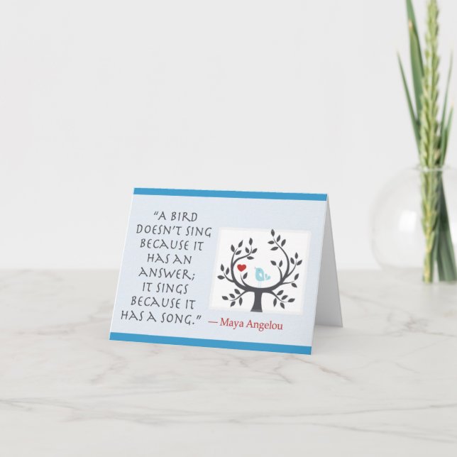 Vogellied-Mitteilungskarten Karte (Vorderseite)