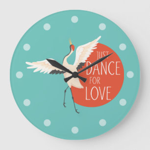Vogelmeldung - Just Dance for Liebe 1 Große Wanduhr