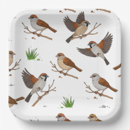Vogelmotiv (Marokko) Pappteller