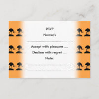 Vogelmuster in Schwarz und Orange.