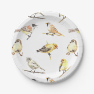 Vogelmuster Pappteller