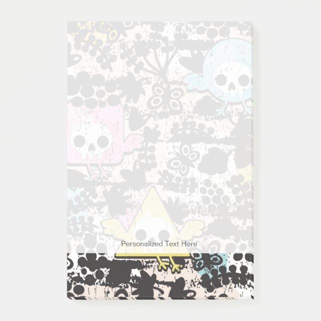 Vogelmuster Post-it Klebezettel (Vorderseite)