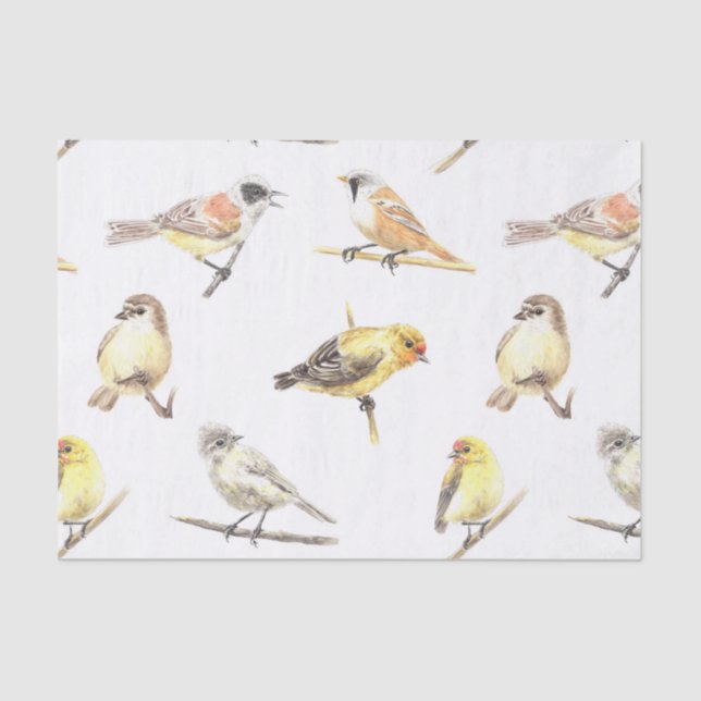 Vogelmuster Seidenpapier (Vorderseite)