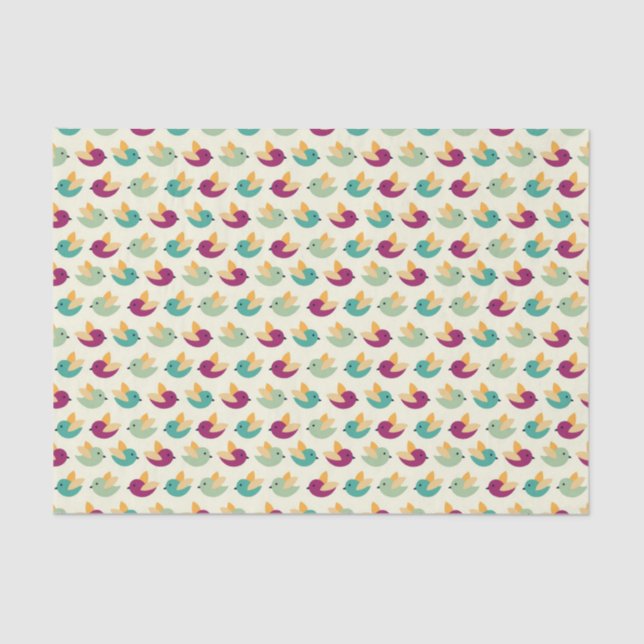 Vogelmuster Seidenpapier (Vorderseite)