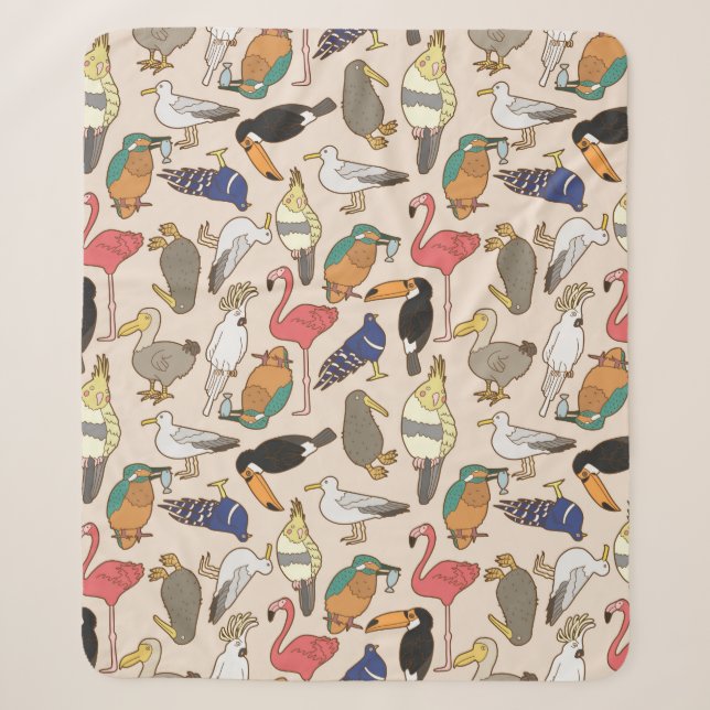Vogelmuster Sherpadecke (Vorderseite)