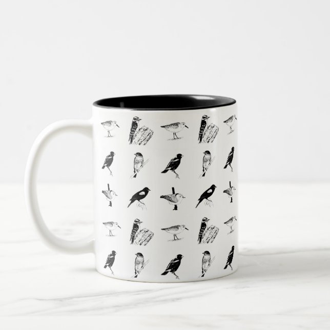 Vogelmuster Tasse (Links)
