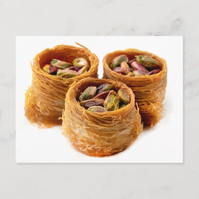 Vogelnest Baklava Postkarte (Vorderseite)