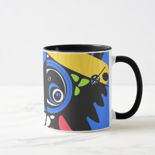 Vogelnest - Blaues Schwarz Tasse