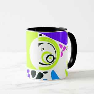 Vogelnest - Limettengrün weiß Tasse