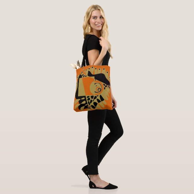 Vogelnest - Orange Olive Tasche (Am Model)