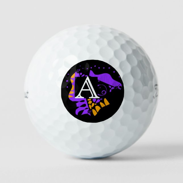 Vogelnest - Personalisierter Anfangsbrief A Golfball (Vorderseite)