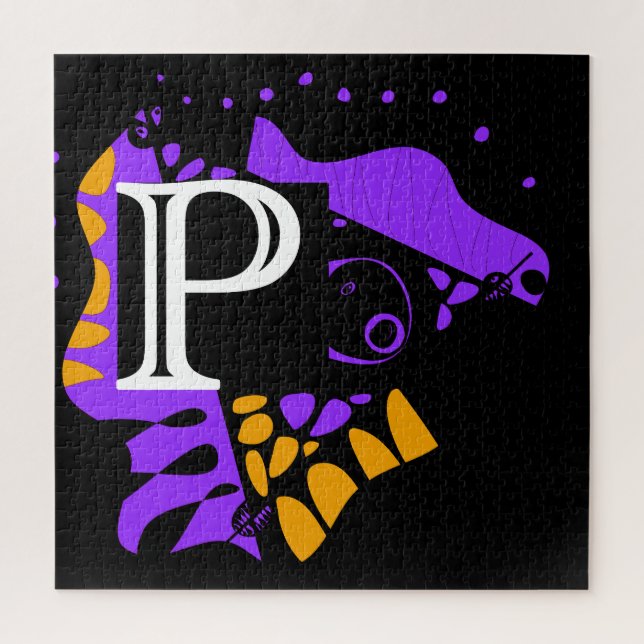 Vogelnest - Personalisierter Anfangsbrief P (Vertikal)