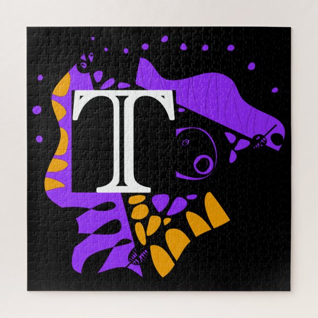 Vogelnest - Personalisierter Anfangsbrief T (Vertikal)