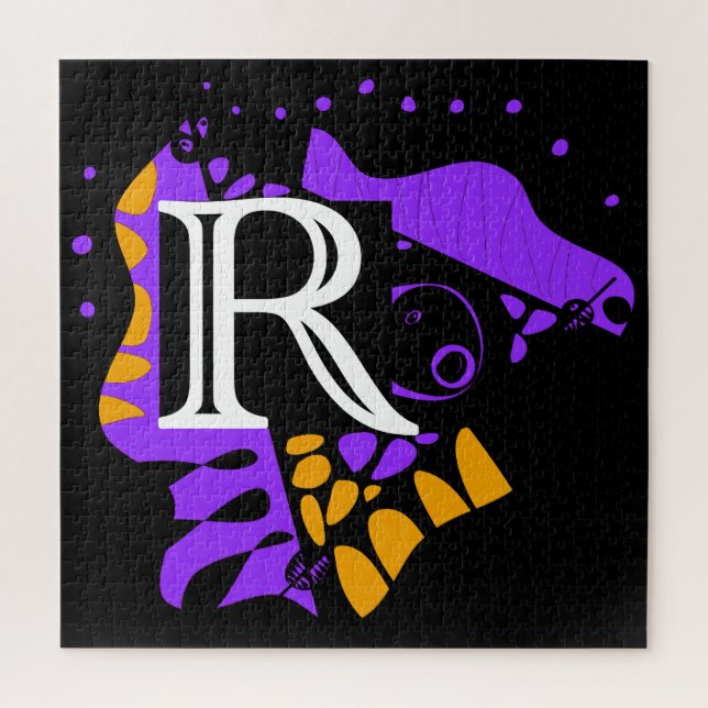 Vogelnest - Personalisierter Anfangsbuchstabe R (Vertikal)