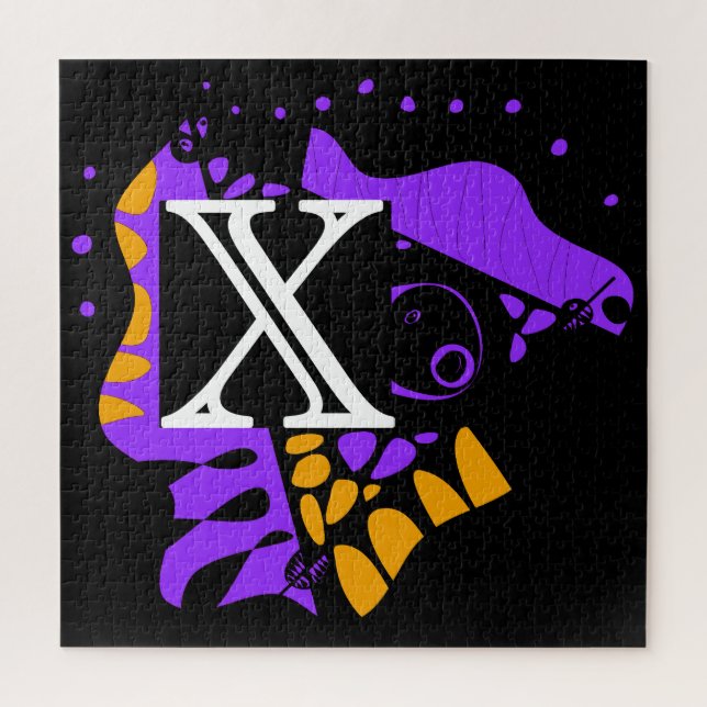 Vogelnest - Personalisierter Anfangsbuchstabe X (Vertikal)