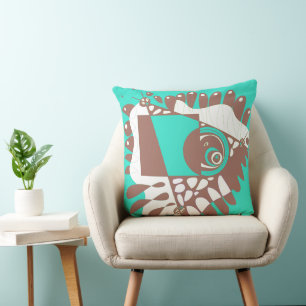 Vogelnest - Spearmint Brown Kissen