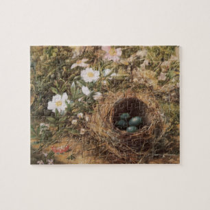 Vogelnest und Hundsrosen von John William Hill