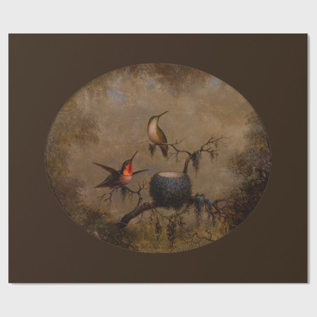 Vogelnest viktorianische Kopfbedeckung Geschenkpapier (Flach)