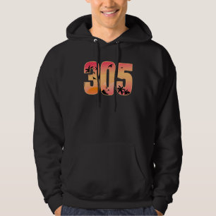 Vogelpalmen und Strände in Miami 305 Hoodie