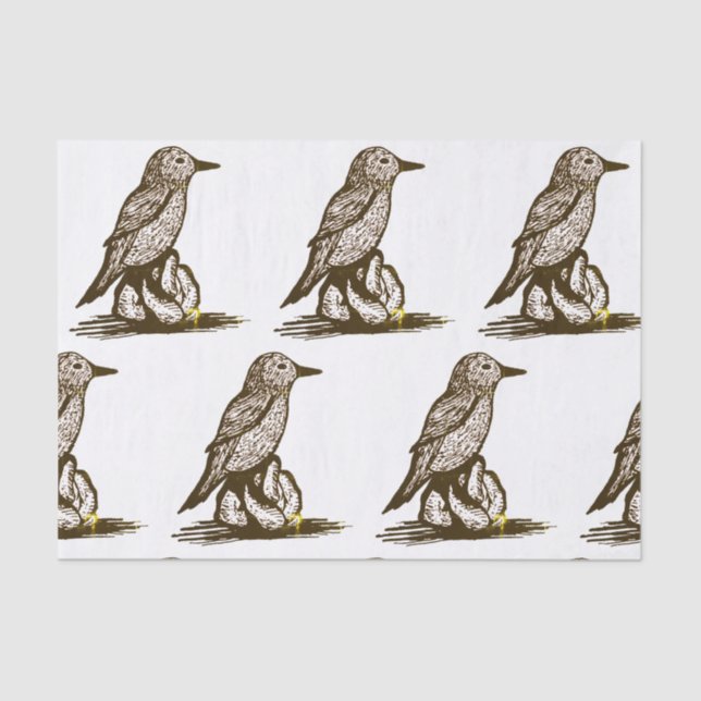 Vogelpapier für Entkopplung Seidenpapier (Vorderseite)