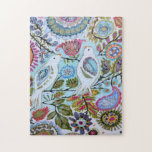 Vogelpapier I<br><div class="desc">Dieser süße Druck zeichnet sich durch bunte Papiervögel aus | Von Karen Fields</div>